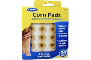 IBEX MART Corn Pads Soft Protector Rings for Foot Toe 24 Pads (Corn Pad)
