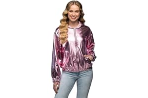 Boland - Veste Rave au look métallique pour femmes et hommes au style rétro, costume de groupe pour une fête à thème ou le carnaval