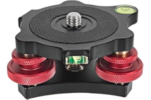 HiCOZZIE Piastra di Livello Panoramica da 1 Pezzo Base di Regolazione del Livellatore della Base del Tavolo di Regolazione della Fotocamera DSLR