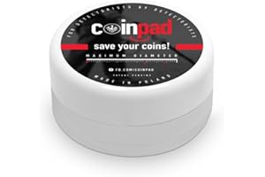COINPAD Grande XL boîte pour pièces de monnaie le stockage et la portabilité des pièces de monnaie et des boutons trouvés