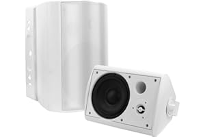 STUDIOFINIX 6.5 Pollici 400 Watt Interno/Esterno Patio Esterno Bluetooth Altoparlanti Montaggio A Parete Impermeabile Resistente alle intemperie per Patio Garage Casa Esterna (Bianco)