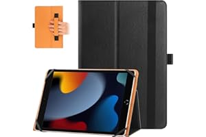 HGWALP Étui Universel pour Tablette 9"-11" Pouces, Étui Folio Universel Housse de Protection pour Tablette Tactile 9",9.7",10.1",10.2",10.5",10.9",11", avec bandoulière et Fonction Debout,Noir