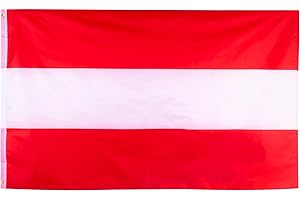 ZSYIULIA 5x3ft Large Austria Flag for Olympics 2024 Decorations, Big Austria Flag Austrian Flag for Olympic Games 2024 Football Sports Events Celebration Parade Bar Garden Outdoor Party Decorations