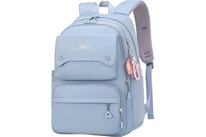 BANSUSU Solid-Color Girls Backpacks for School Capacity Elementary Bookbags, School Bags for Teens Girls Casual Daypack