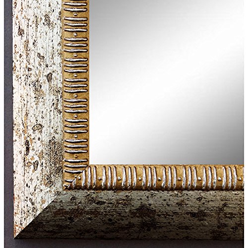 Spiegel Wandspiegel Badspiegel - Turin Silber 4,0 - handgefertigt - 200 Größen zur Auswahl - Antik, Barock - 60 x 100 cm FM