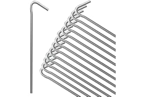 ANSIO® Tent Pegs Pack of 20 Galvanised Metal Pegs 4mm x 9 inch, Heavy Duty Camping Ground Pegs, Ideal for Camping,Hiking,Traveling,Beach and Outdoor