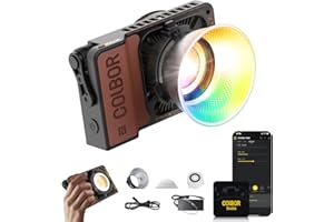 COLBOR Wonder W100R 100W RGB Luce Video Portatile 345g Illuminazione Continua Controllo APP con DC/Tipo C per Interni ed Esterni Filming Interviste Live Streaming, Luce-Video-Fotografia-LED-RGB
