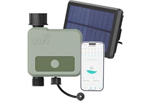 ‎MMOBIEL Smart WiFi Bewässerungscomputer von MMOBIEL – Solar- & USB-betriebene Automatische Bewässerungssteuerung - 30m Reichweite, Flexibler Bewässerungsplan, Wetterfest, Einfaches Setup für Garten & Rasen