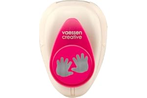 Vaessen Creative Perforadora de Papel, Manos de Bebe, Talla S, Para Proyectos DIY, Scrapbooking, Creación de Tarjetas y Más
