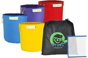 iPower Kit d'extraction d'essence de Glace à Base de Plantes avec Sac de Transport et écran de Pression, Tissu, Plusieurs Couleurs, 3,8 l, 4 Sacs