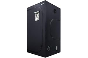 SunStream Hydroponic Grow Tent 60"x60"x80" (150x150x200cm) for Indoor Seedling Plant Growing, Water-Resistant LightProof 5x5 FT Large Mushroom Indoor Grow Tents