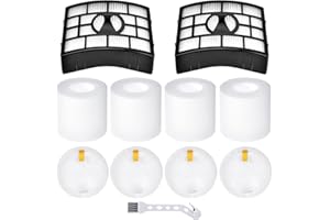 REBIRTHCARE Ax950ukt Az950ukt Filter Replacement for Shark Rotator Powered Lift-Away AX950uk AZ950uk NV650 NV650W NV651 NV652 NV750 NV751 NV752 NV753 NV831 NV835 AX950 AX951 AX952 Filters, Part # XFF650 & XHF650