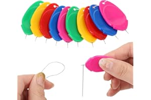 STYQUENZER Needle Threaders, 10 Pcs Small Needle Eye Threader Tool Sewing Gadgets Easy Sewing Supplies Fast and Precise Threading for Quilting Hand Sewing, Sewing Machine, Embroidery, Cross-Stitch (10 Colors)