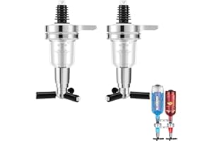 LEWITORS 2 StüCke 45Ml/ 1.5Oz Liquor Dispenser Bar Spirituosen Butler Halter Wand DüSe Shot Dispenser für Drehbaren Likörspender Flaschen Halter Bar Accessoire