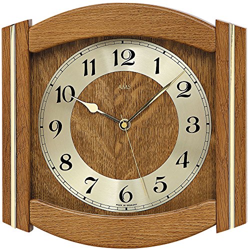 AMS F5822/4 Funk-Wanduhr, Holz, mehrfarbig, 35 x 35 x 12 cm - 2