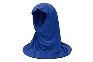 IPENNY Girls Ice Silk Muslim Khimar Hijab Headscarf Flower Arab Scarf Shawls Stretch Turban Neck Wrap Islamic Head Wrap for Age 2-7 Years Girls