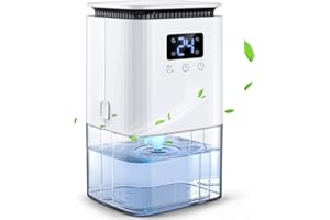 RAOFUO Dehumidifiers for Home, 1300ML Dehumidifier 40W Powerful 24H Timer Auto Off RGB Ultra Quiet Touch Control Portable Electric Dehumidifier Against Moisture for Bedrrom, Wardrobe, Bathroom