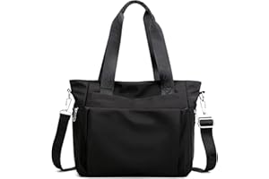 DIRRONA Fashion Damska Torba Nylonowa Damska Torba Na Ramię Casual Traveling Ladies Messenger Bag Wiele Kieszeni DużA Wodoodporna Nylonowa Torebka Torby SzkołA Codzienne UżYtkowanie Czarny