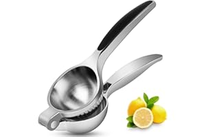 Uaugulft Spremiagrumi manuale con impugnatura morbida, ad alta resistenza, per spremere limone e agrumi, facile da pulire, 21 cm, manico nero