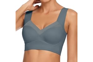 WOWENY BH Damen Ohne Bügel Schlaf Bustier Tops Spitze Bralette Bügelloser Klassischer T Shirt BH Schalen BHS Bralette Komfort Weicher Seamless