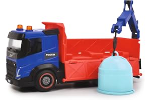 Dickie Toys 203744014S06 - Volvo FM Fordon med Rörliga Delar - Finns som Cementblandare, Sopbil eller Återvinningsbil, 23 cm