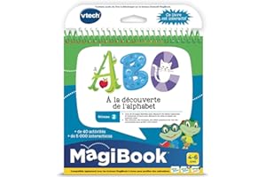 VTech - MagiBook, Livre Éducatif Enfant Niveau 2 À la Découverte de l'Alphabet, Pages Illustrées et Interactives, Cadeau Fille et Garçon de 4 Ans à 6 Ans - Contenu en Français