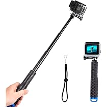 AFAITH Mini Treppiede Tavolo per telefono Cellulare, Monopiede per Selfie Stick Esteso per Hero12/11/10/9/8/7/6 Black, Action Camera iPhone, Huawei, Samsung, Xiaomi, LG e altri Telefoni