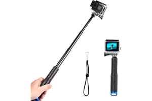 CJMUQHEHH 49CM Bastone Subacquea per GoPro, Bastone Selfie Telescopico Monopiede Allungabile Asta Impugnatura Selfie Stick per GoPro Hero 13/12/11/10/9/, per DJI, per Insta360 Ace Pro e altre Action Camera
