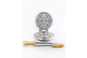 CBE Elettrodomestici AM2095100 Molde de Aluminio para Hacer ferratelle y gofres con diseño Presentosa