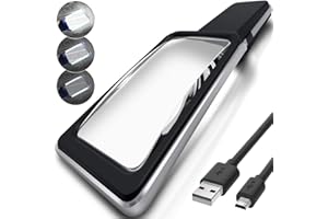 MAGNIPROS SEE THINGS DIFFERENTLY MagniPros 6X Rechargeable Magnifying Glass with Anti-Glare Lens & Fully Dimmable LEDs- Evenly Lit Viewing Area-Perfect for Small Prints, Low Vision Seniors, Macular Degeneration