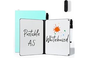 AGM A5 Mini Whiteboard, Double Sided Portable Dry Erase Board with Pen, Desk Whiteboard for Study, Meeting, Draft, Notes, Doodling