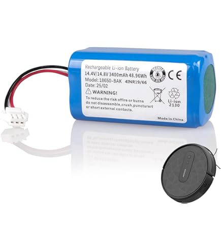 kunbow 3200 mAh Li-ion batterij, reserveaccu voor Ecovacs Deebot Slim 1, Slim 2, Slim 10, accu voor Ecovacs D36A, D36B, D36C, D36E, DA60, DA611, DB35 stofzuiger, vervanging voor Ecovacs ZJ1450 accu
