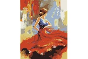 Maysurban DIY Mädchen Malen Nach Zahlen Erwachsene mit Pinsel und Acrylfarben, Flammenloses Ölgemälde-Set als Geschenk für Kinder und Erwachsene, 40 X 50 cm ohne Rahmen