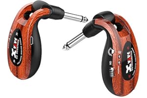 Xvive U2 - Sistema Wireless per Chitarra, Basso e altri strumenti, ricaricabile 2.4GHz, Trasmettitore/Ricevitore digitale, colore: Redwood