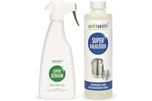 WINWIN CLEAN SYSTEMISCHE REINIGUNG winwinCLEAN - Super Kalklöser 500ml mit Superschaum-Flasche (geeignet für proWIN Power Kalklöser) I € 45,80/L