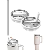 Yenigeldi 1 Adet Flip Pipetli Kapak &ndash; Stanley Quencher ile Uyumlu 40 Oz &ndash; Sızdırmaz Kapak + 1 Pipet &ndash; Beyaz Renk