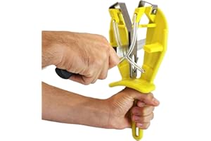 Bobet Aiguiseur SHARP'EASY Affûteur Manuel Couteaux de cuisine - Redresse et entretient les lames (Jaune)