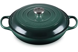 Le Creuset Tegame basso Evolution in ghisa vetrificata, Rotondo, diameter 30 cm, 3.2 l, Verde Carciofo, 21180307954430
