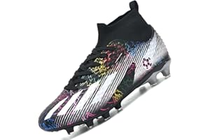 LECYGNB Football Boots Men's Breathable High Top Spike FG/AG Soccer Shoes Professional Teens Training Football Shoes Outdoor Sneakers Unisex