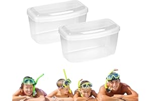 Topyond 2PCS Portamaschera Subacquea, Box Rigido per Maschera Sub, Custodia per Maschera da Sub, Scatola PP per Snorkeling, Custodia Protettiva per Maschera e Boccaglio