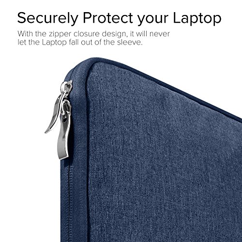 GMYLE Wasserabweisende Laptophülle von 13-13,3 Zoll mit Griff für Macbook Air Pro Retina und andere Laptops und Notebooks (Dell HP ASUS Lenovo Acer) – Jeansblau Tasche weich Tragetasche Schutzhülle - 5