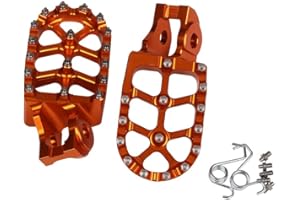 HEIGOAL Motorbke Repose-pieds pédales pour K.T.M SX SXF EXC EXCF XC XCF XCW XCFW SMC 65 85 125 150 200 250 350 450 530 (orange)