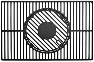 LANDMANN Modulus Grillrostsystem | Geeignet für Triton 3.1/ 4.1 | Mit modularem Basiseinsatz Ø30,5 cm für Grillplatte, WOK, Pizzastein, Grillspieße | Schwarz & eckig | Maße 65 x 44 x 2 cm [Gusseisen]