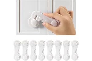 Lifeant 8 Pièces Enfant Bloc Porte Securite BéBé, Protection Bebe pour Placard Armoires, Tiroirs, Fours, Réfrigérateurs, Adhésif Fort sans Perçage, 1