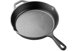 LA CUISINE FOR LIFE La Cuisine 25cm Padella in ghisa Rivestimento pre-stagionatura, ideale per uso interno ed esterno, adatta al forno, senza PFOA e PTFE