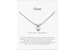 ONLY FAITH Collana segno zodiacale in acciaio inox bella carta significato segno zodiacale ciondolo oroscopo per donna o uomo regalo compleanno
