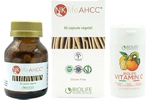 BIOLIFE NUTRACEUTICA NKlife AHCC® 60cps da 500mg + Biolife Vitamin C 120cpr da 500mg [Prod. Registrati al Ministero della Salute] || Made in Italy