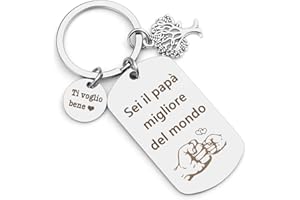 BOMEON Regalo Papà Portachiavi Uomo Regali Per Papà Regalo Papa Compleanno Natale Portachiavi Papà Regali Uomo Regali Di Natale Per Papa Regalo Originali Per La Festa Del Papà Sei Il Papà Migliore Del Mondo
