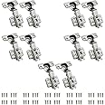 Volo Pack of 5 Set European Style Mild Steel Concealed Cabinet Hinges, 0 Crank- Full Overlay (Auto Hinge 0 Crank)