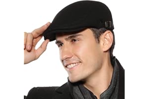 Superora - Gorra Plana para Hombre (Plana, para otoño e Invierno)